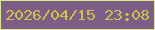 文字の大きさ：2、枠の色：dce68c、背景の色：7c5e86、文字の色：d1c147 無料ブログパーツのブログ時計