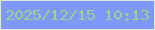 文字の大きさ：3、枠の色：dce7d8、背景の色：7f98ff、文字の色：9ad28f 無料ブログパーツのブログ時計