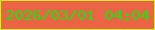 文字の大きさ：5、枠の色：dce92f、背景の色：eb6545、文字の色：1ce212 無料ブログパーツのブログ時計