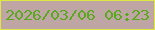 文字の大きさ：4、枠の色：dce942、背景の色：bfa5a4、文字の色：5aa81f 無料ブログパーツのブログ時計