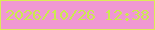 文字の大きさ：3、枠の色：dcec57、背景の色：f098d2、文字の色：cbea4f 無料ブログパーツのブログ時計