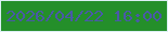 文字の大きさ：1、枠の色：dceff4、背景の色：248f2a、文字の色：4959a7 無料ブログパーツのブログ時計