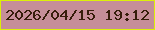文字の大きさ：5、枠の色：dcf008、背景の色：c68e98、文字の色：361d0a 無料ブログパーツのブログ時計