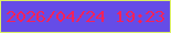 文字の大きさ：1、枠の色：dcf065、背景の色：654ce7、文字の色：f2235a 無料ブログパーツのブログ時計