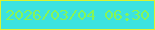 文字の大きさ：1、枠の色：dcf22e、背景の色：3ce3df、文字の色：85f557 無料ブログパーツのブログ時計