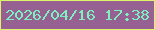 文字の大きさ：5、枠の色：dcf36a、背景の色：976092、文字の色：7cf0bd 無料ブログパーツのブログ時計