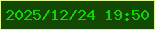 文字の大きさ：1、枠の色：dcf68f、背景の色：124804、文字の色：10d501 無料ブログパーツのブログ時計