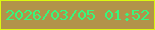 文字の大きさ：3、枠の色：dcf810、背景の色：b2934a、文字の色：36f87d 無料ブログパーツのブログ時計