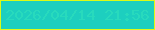 文字の大きさ：1、枠の色：dcfa16、背景の色：1dcfbf、文字の色：28dabd 無料ブログパーツのブログ時計
