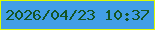 文字の大きさ：3、枠の色：dcfc03、背景の色：429ee6、文字の色：145523 無料ブログパーツのブログ時計