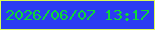文字の大きさ：2、枠の色：dcfc55、背景の色：2b3cf2、文字の色：0dd837 無料ブログパーツのブログ時計