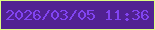 文字の大きさ：3、枠の色：dcfd82、背景の色：512192、文字の色：8244f1 無料ブログパーツのブログ時計