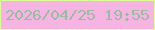 文字の大きさ：2、枠の色：dcff96、背景の色：f5b4e2、文字の色：9bbba1 無料ブログパーツのブログ時計