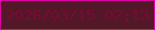 文字の大きさ：4、枠の色：dd01a6、背景の色：531828、文字の色：7b0936 無料ブログパーツのブログ時計
