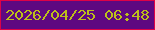 文字の大きさ：1、枠の色：dd0247、背景の色：5e0881、文字の色：bcbf1a 無料ブログパーツのブログ時計