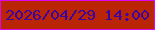 文字の大きさ：3、枠の色：dd07ef、背景の色：b92505、文字の色：3d02a2 無料ブログパーツのブログ時計