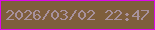 文字の大きさ：4、枠の色：dd09ea、背景の色：7e5e3c、文字の色：a7919c 無料ブログパーツのブログ時計