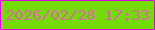 文字の大きさ：1、枠の色：dd0ade、背景の色：75db07、文字の色：e361b3 無料ブログパーツのブログ時計