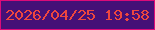 文字の大きさ：1、枠の色：dd0b79、背景の色：461077、文字の色：ee473f 無料ブログパーツのブログ時計