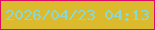 文字の大きさ：5、枠の色：dd0d67、背景の色：dcba2d、文字の色：8dd8d4 無料ブログパーツのブログ時計