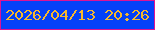 文字の大きさ：1、枠の色：dd1394、背景の色：0541f8、文字の色：f7b82d 無料ブログパーツのブログ時計