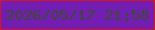 文字の大きさ：5、枠の色：dd1413、背景の色：721db3、文字の色：3c4c2b 無料ブログパーツのブログ時計