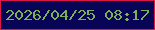 文字の大きさ：2、枠の色：dd1749、背景の色：080456、文字の色：7eb156 無料ブログパーツのブログ時計