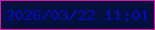文字の大きさ：2、枠の色：dd17a9、背景の色：04103e、文字の色：030bbc 無料ブログパーツのブログ時計