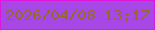 文字の大きさ：5、枠の色：dd17db、背景の色：a747e6、文字の色：926c26 無料ブログパーツのブログ時計