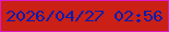 文字の大きさ：4、枠の色：dd19c7、背景の色：ca2015、文字の色：071bae 無料ブログパーツのブログ時計