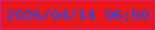 文字の大きさ：4、枠の色：dd1b77、背景の色：e8171b、文字の色：154ef8 無料ブログパーツのブログ時計