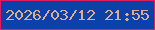 文字の大きさ：2、枠の色：dd1d5f、背景の色：0c41ac、文字の色：dfad8c 無料ブログパーツのブログ時計