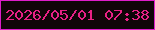 文字の大きさ：4、枠の色：dd1dca、背景の色：100509、文字の色：e82185 無料ブログパーツのブログ時計