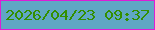 文字の大きさ：4、枠の色：dd1dd6、背景の色：60a7c4、文字の色：338f00 無料ブログパーツのブログ時計
