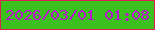 文字の大きさ：3、枠の色：dd1f51、背景の色：3bc01e、文字の色：bb13d2 無料ブログパーツのブログ時計