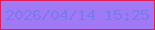 文字の大きさ：4、枠の色：dd1f5c、背景の色：a079f4、文字の色：7c79ec 無料ブログパーツのブログ時計