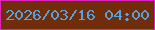 文字の大きさ：2、枠の色：dd22bb、背景の色：712c09、文字の色：54a3e1 無料ブログパーツのブログ時計