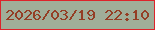 文字の大きさ：5、枠の色：dd242b、背景の色：a0ae99、文字の色：943e25 無料ブログパーツのブログ時計