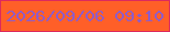 文字の大きさ：5、枠の色：dd2a5e、背景の色：ff5f28、文字の色：905bc7 無料ブログパーツのブログ時計