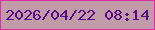 文字の大きさ：2、枠の色：dd2da5、背景の色：c19ca8、文字の色：590a88 無料ブログパーツのブログ時計