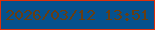 文字の大きさ：3、枠の色：dd2f0a、背景の色：05518d、文字の色：683d10 無料ブログパーツのブログ時計