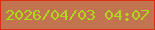 文字の大きさ：4、枠の色：dd2f10、背景の色：c2734f、文字の色：b0d71b 無料ブログパーツのブログ時計