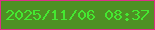 文字の大きさ：4、枠の色：dd2f88、背景の色：4e9024、文字の色：45e831 無料ブログパーツのブログ時計