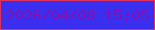 文字の大きさ：3、枠の色：dd325c、背景の色：3a2eef、文字の色：8210b5 無料ブログパーツのブログ時計