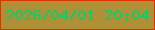 文字の大きさ：2、枠の色：dd3300、背景の色：b09037、文字の色：02d26b 無料ブログパーツのブログ時計