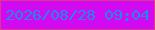 文字の大きさ：2、枠の色：dd378f、背景の色：d10af1、文字の色：1c8be7 無料ブログパーツのブログ時計