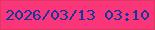 文字の大きさ：2、枠の色：dd385d、背景の色：fa3579、文字の色：10389f 無料ブログパーツのブログ時計