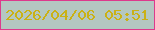 文字の大きさ：1、枠の色：dd3a8c、背景の色：b4c7c1、文字の色：cab115 無料ブログパーツのブログ時計