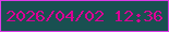 文字の大きさ：4、枠の色：dd3be9、背景の色：195051、文字の色：d90095 無料ブログパーツのブログ時計