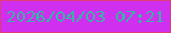 文字の大きさ：2、枠の色：dd3d73、背景の色：d12fef、文字の色：35b4a7 無料ブログパーツのブログ時計